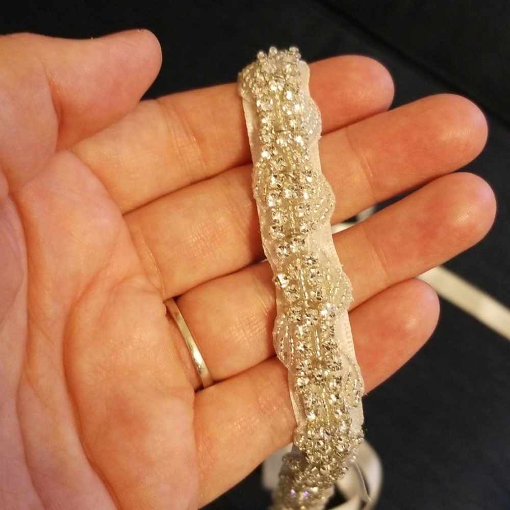 Bridal ivory beaded belt